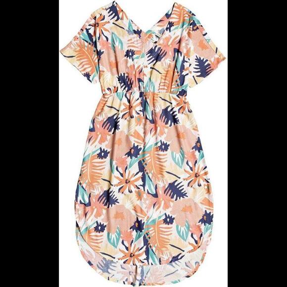 Roxy Women's Flamingo Shades Dress X-Small Peach Blush Bright Size S - Picture 1 of 2